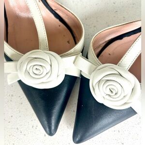 Kate Spade T-Strap Heels with Rosette Detail